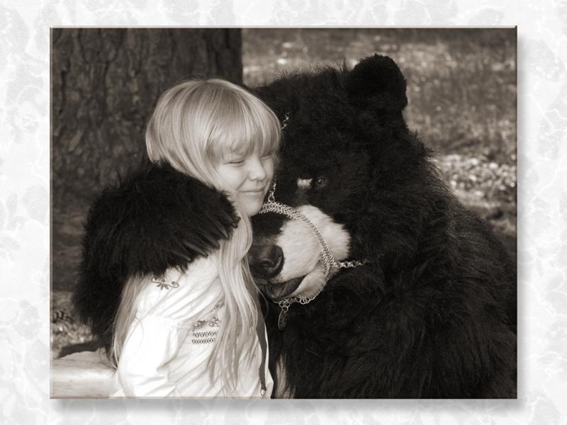Byron_ T Bear Hugs in Sepia...
