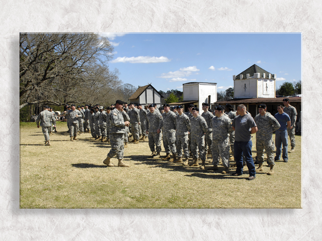 Muster at the Front Gate...