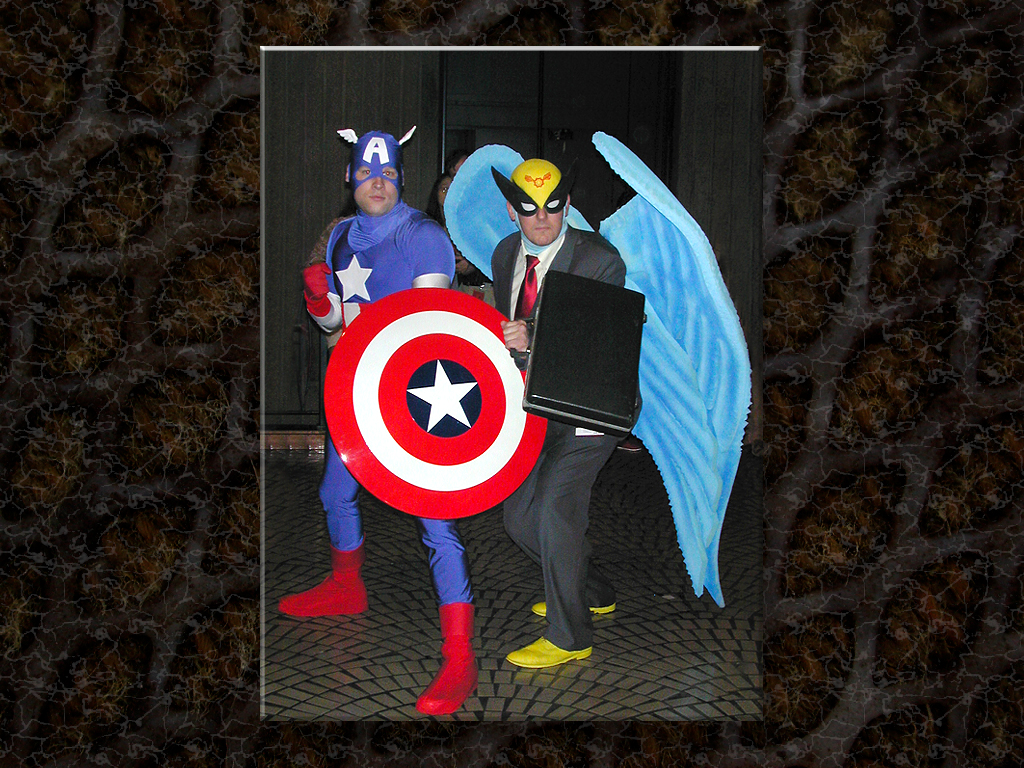 Capt. America and Harvey Birdman...