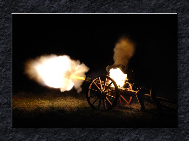 Cannon Fire After Dark...