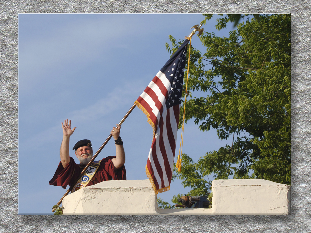 Flag Bearer On Memorial Day...