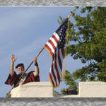 Flag Bearer On Memorial Day...