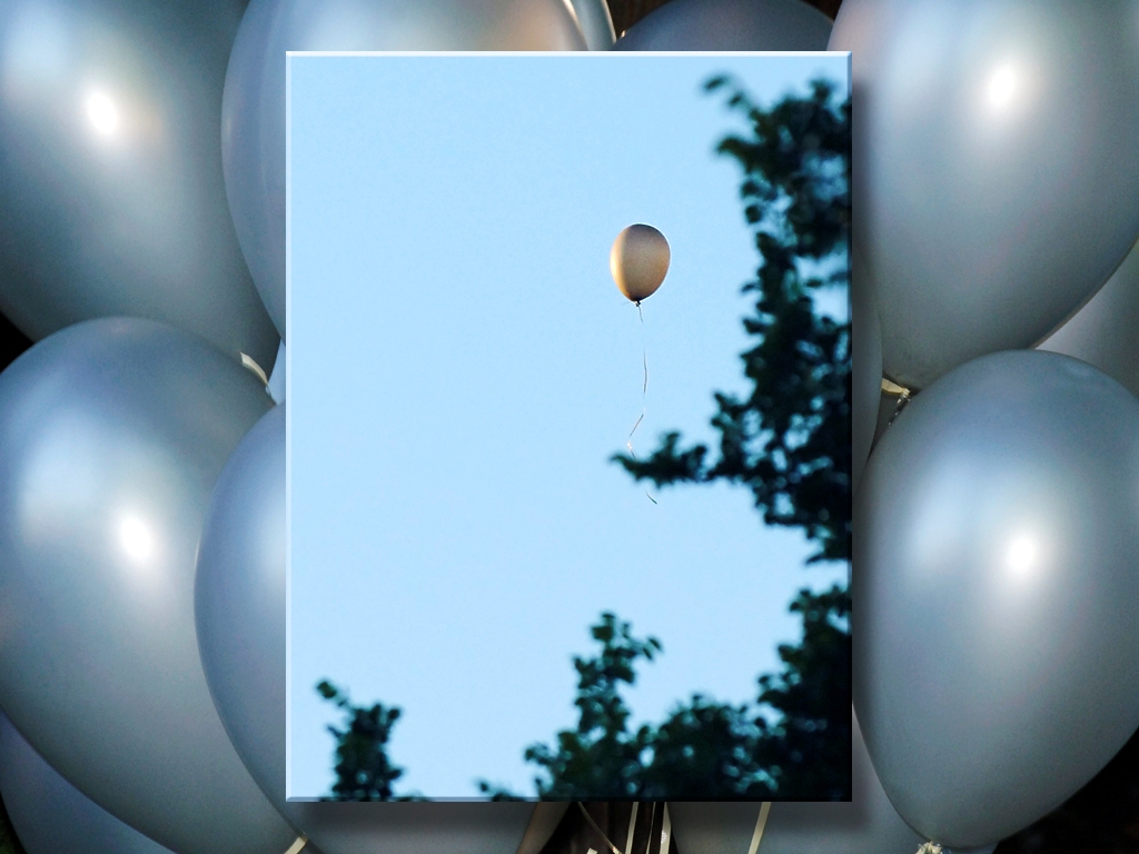 Last Balloon at Cecily's Memorial...