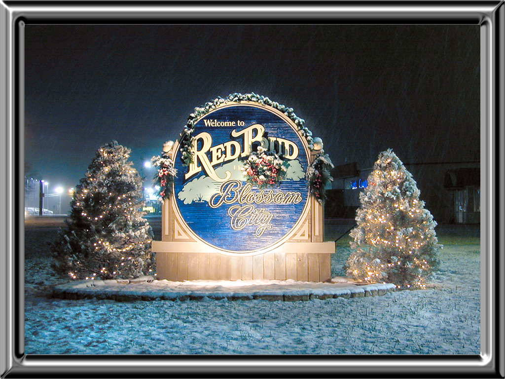 Hometown Sign In Snow...