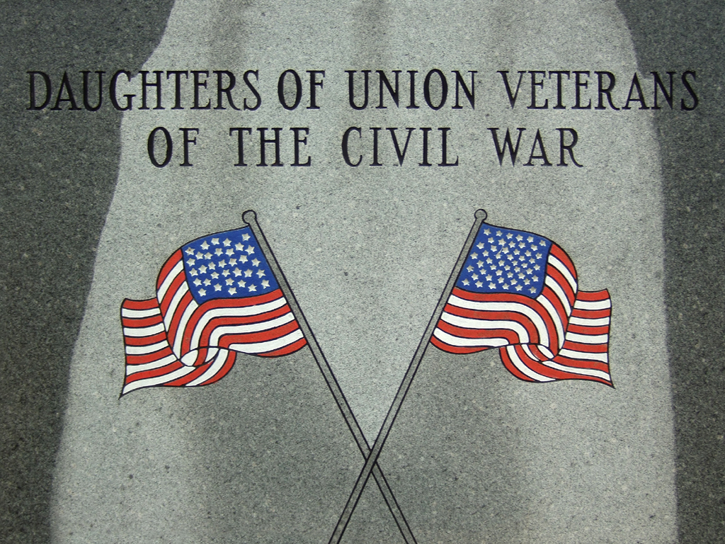 Daughters of Union Veterans With Flags...