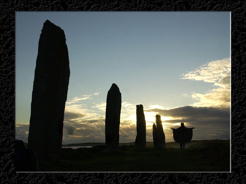 Wife at Brodgar...