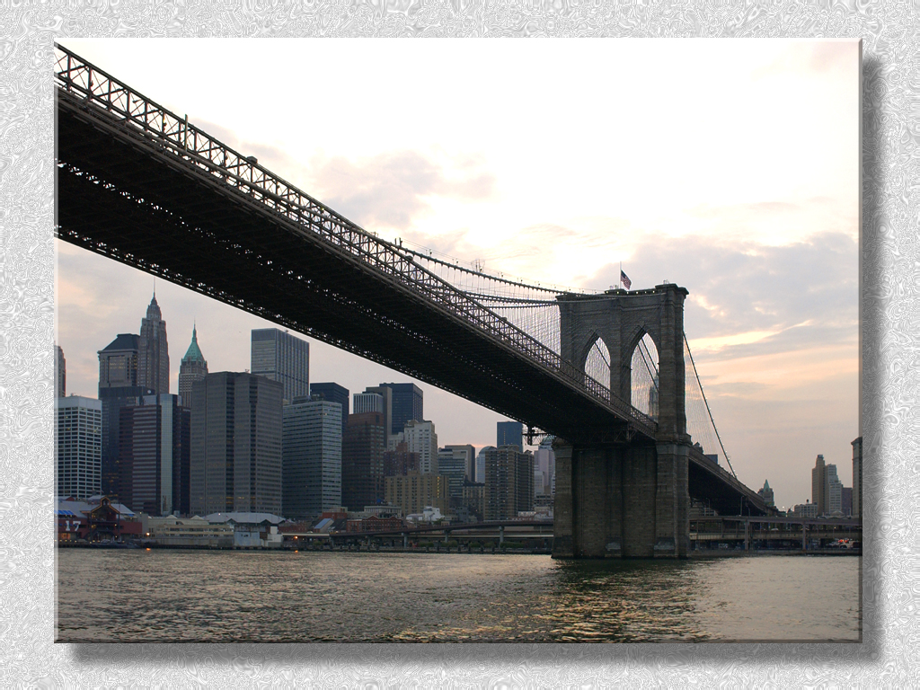 The Brooklyn Bridge...