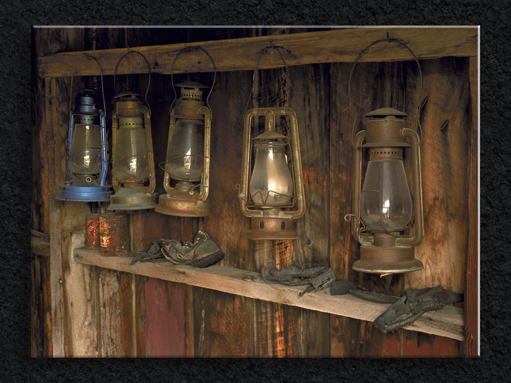 Lamps at Bodie...