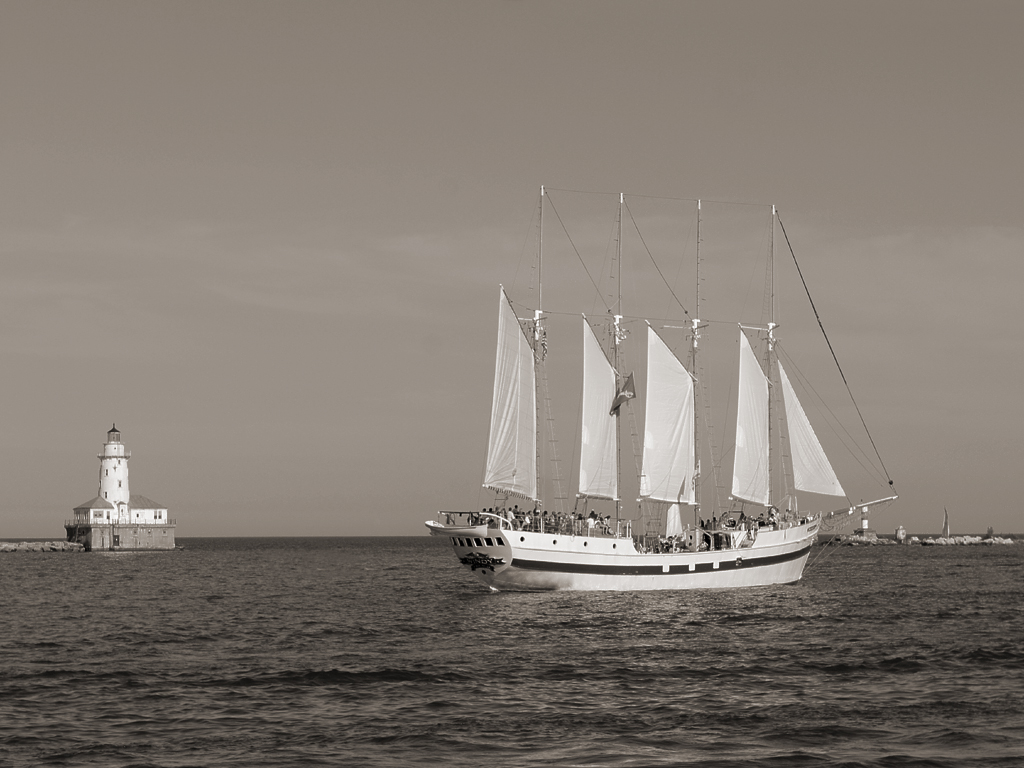 SS. Windy Under Sail...