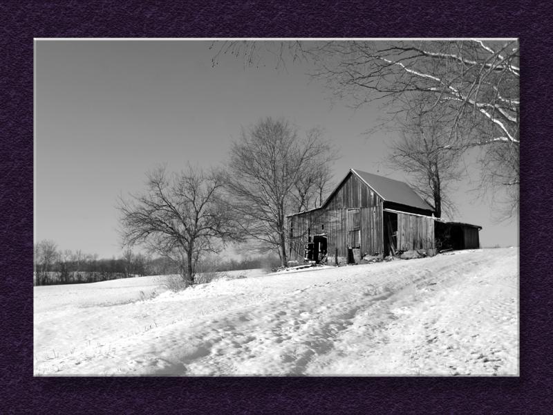 Beautiful Snowy Barn...