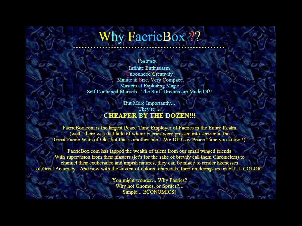 Faeriebox Story Part I...