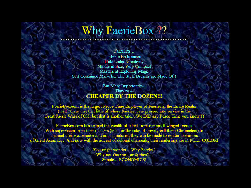 Faeriebox Story Part I...