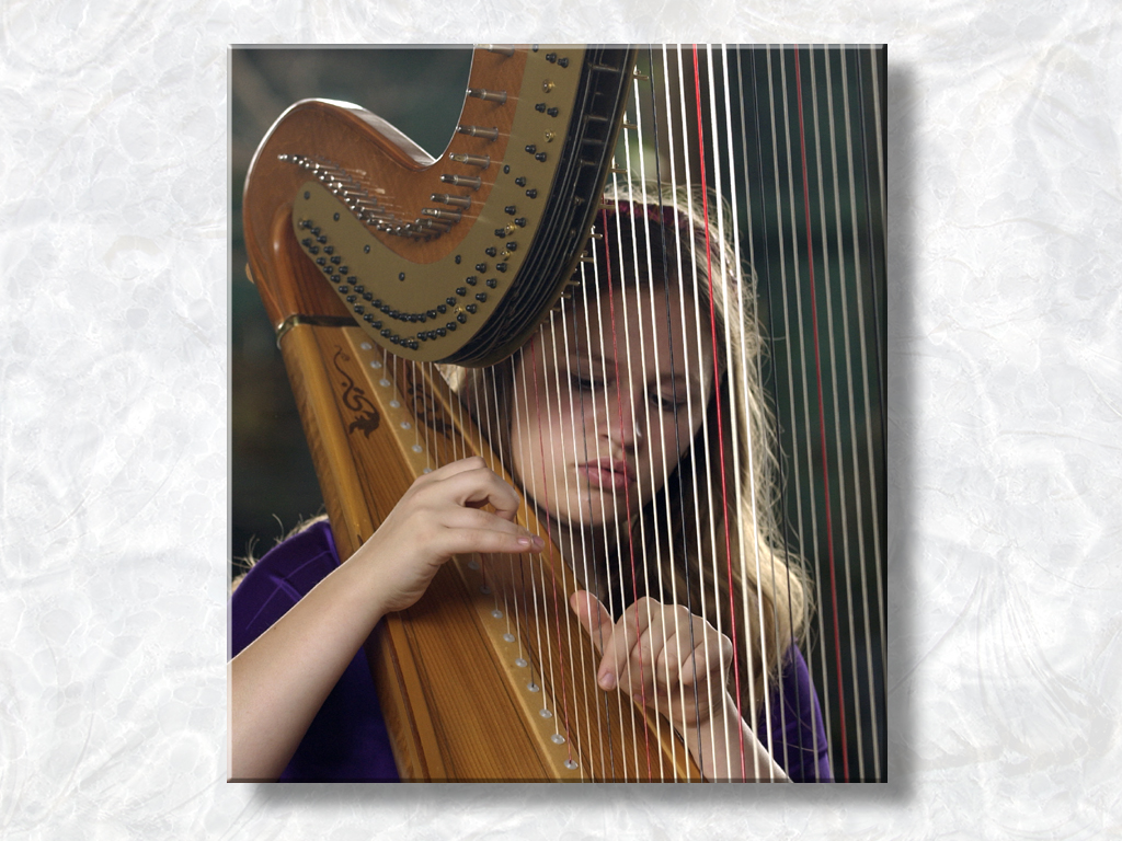 Harpist at Muskogee...